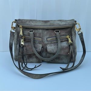 Aimee Kestenberg, Rose Gold Distressed, Shoulder Bag